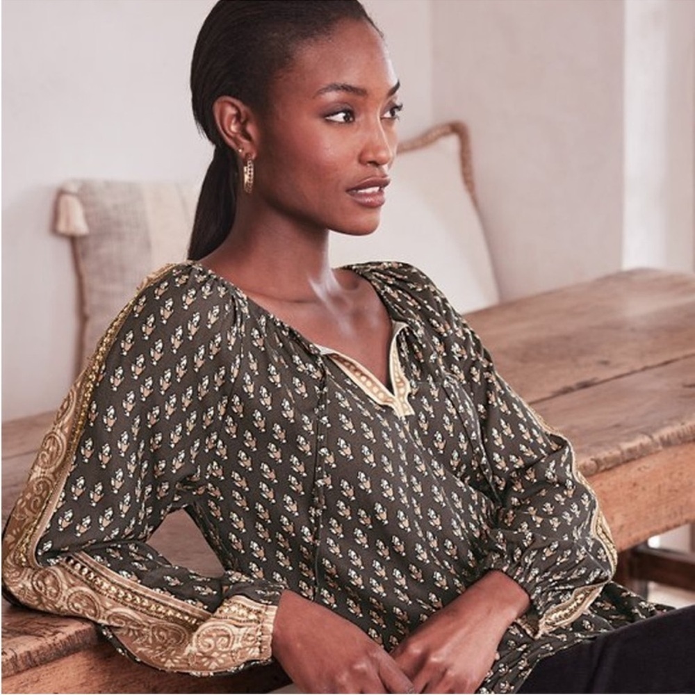 Soft Surroundings Blouse – Size Small – Brown & Black, 🖤🤎